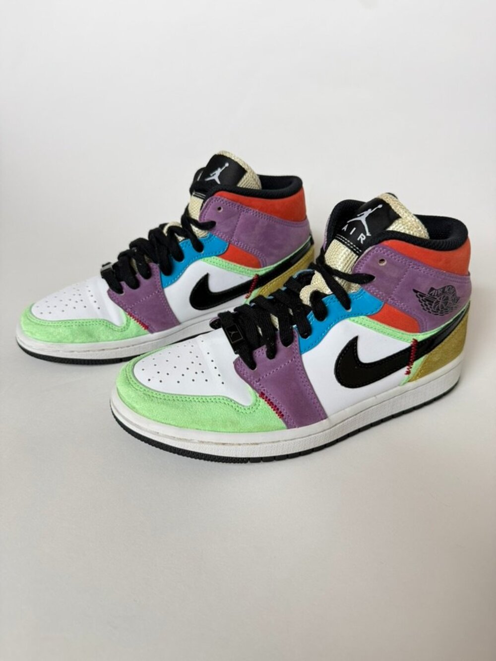 Air Jordan Womens 7 Mid SE Lightbulb Sneaker Shoe Nike CW1140-100 Multi Color 1